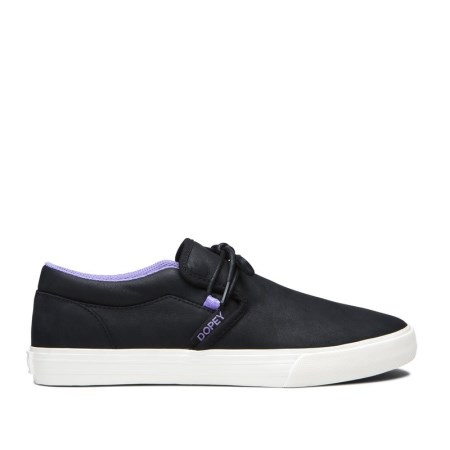 Supra Cuba Mens Low Tops Shoes Black UK 51ULB